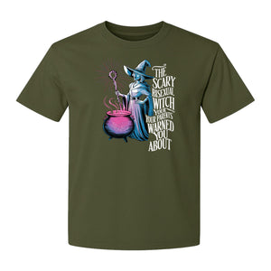 Bisexual Witch T-Shirt, Spooky Pride Graphic for Halloween and LGBTQ+ Adults