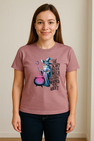 Bisexual Witch T-Shirt, Spooky Pride Graphic for Halloween and LGBTQ+ Adults
