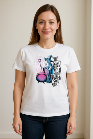 Bisexual Witch T-Shirt, Spooky Pride Graphic for Halloween and LGBTQ+ Adults