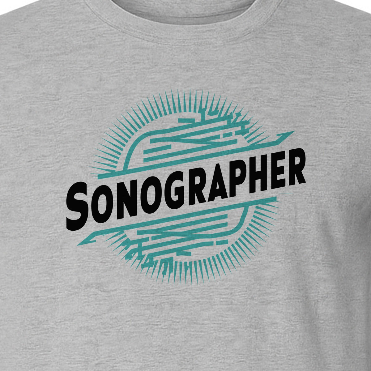 Sonographer T-Shirt, Ultrasound Heartbeat Graphic Tee for Medical Imaging Tech Gifts