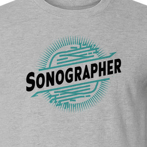 Sonographer T-Shirt, Ultrasound Heartbeat Graphic Tee for Medical Imaging Tech Gifts