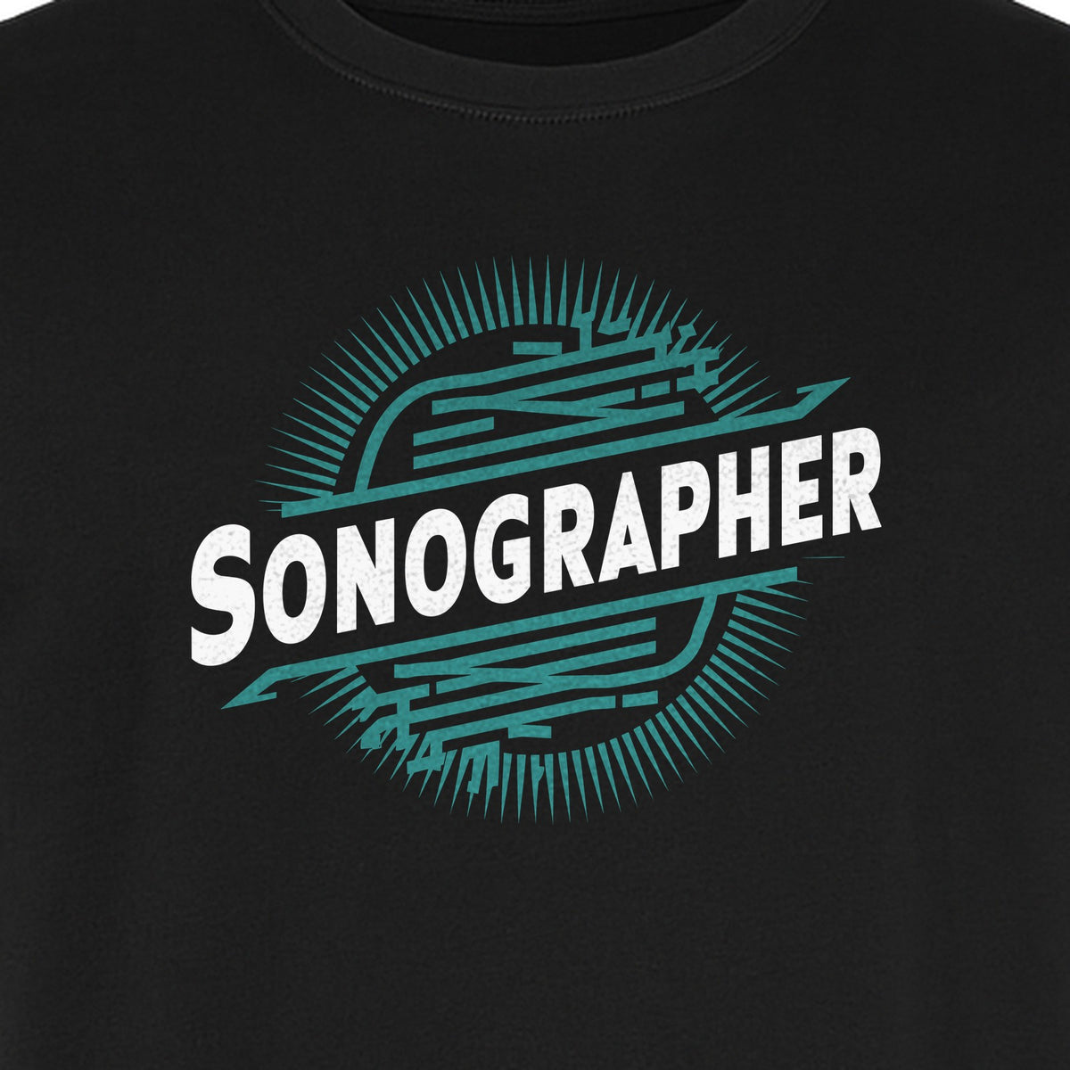 Sonographer T-Shirt, Ultrasound Heartbeat Graphic Tee for Medical Imaging Tech Gifts