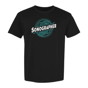 Sonographer T-Shirt, Ultrasound Heartbeat Graphic Tee for Medical Imaging Tech Gifts