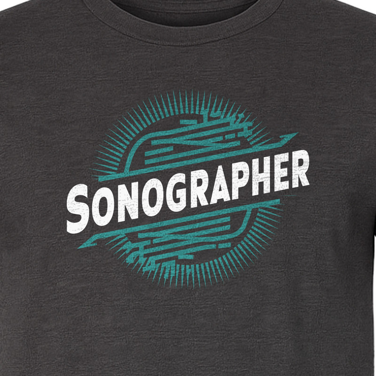 Sonographer T-Shirt, Ultrasound Heartbeat Graphic Tee for Medical Imaging Tech Gifts