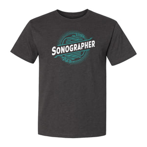 Sonographer T-Shirt, Ultrasound Heartbeat Graphic Tee for Medical Imaging Tech Gifts
