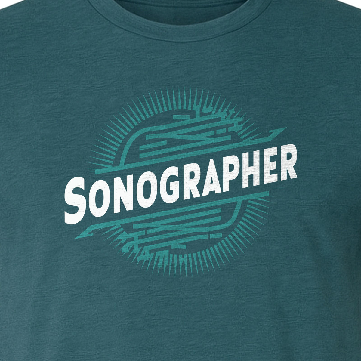 Sonographer T-Shirt, Ultrasound Heartbeat Graphic Tee for Medical Imaging Tech Gifts