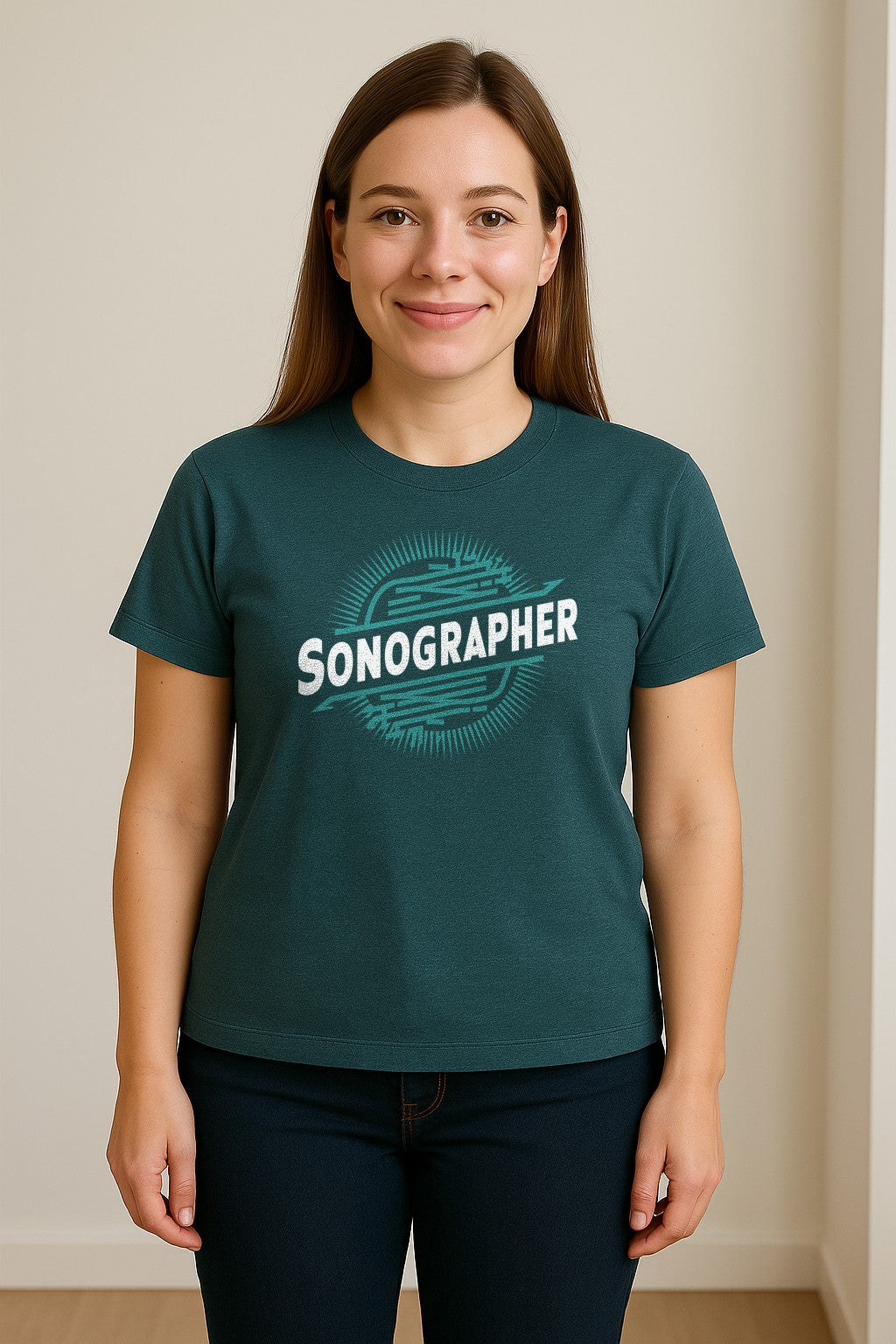 Sonographer T-Shirt, Ultrasound Heartbeat Graphic Tee for Medical Imaging Tech Gifts