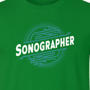 Sonographer T-Shirt, Ultrasound Heartbeat Graphic Tee for Medical Imaging Tech Gifts