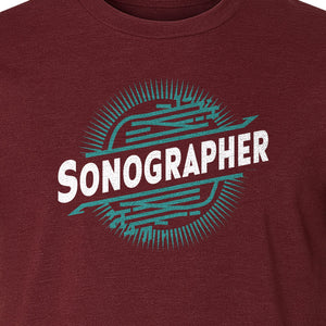 Sonographer T-Shirt, Ultrasound Heartbeat Graphic Tee for Medical Imaging Tech Gifts