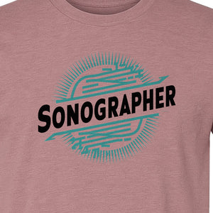Sonographer T-Shirt, Ultrasound Heartbeat Graphic Tee for Medical Imaging Tech Gifts