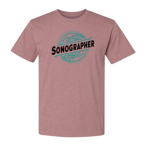 Sonographer T-Shirt, Ultrasound Heartbeat Graphic Tee for Medical Imaging Tech Gifts
