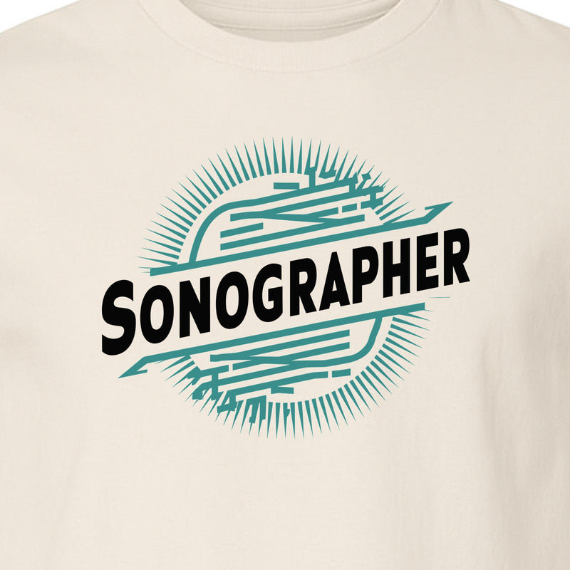 Sonographer T-Shirt, Ultrasound Heartbeat Graphic Tee for Medical Imaging Tech Gifts