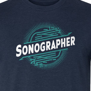 Sonographer T-Shirt, Ultrasound Heartbeat Graphic Tee for Medical Imaging Tech Gifts