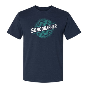 Sonographer T-Shirt, Ultrasound Heartbeat Graphic Tee for Medical Imaging Tech Gifts