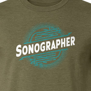 Sonographer T-Shirt, Ultrasound Heartbeat Graphic Tee for Medical Imaging Tech Gifts