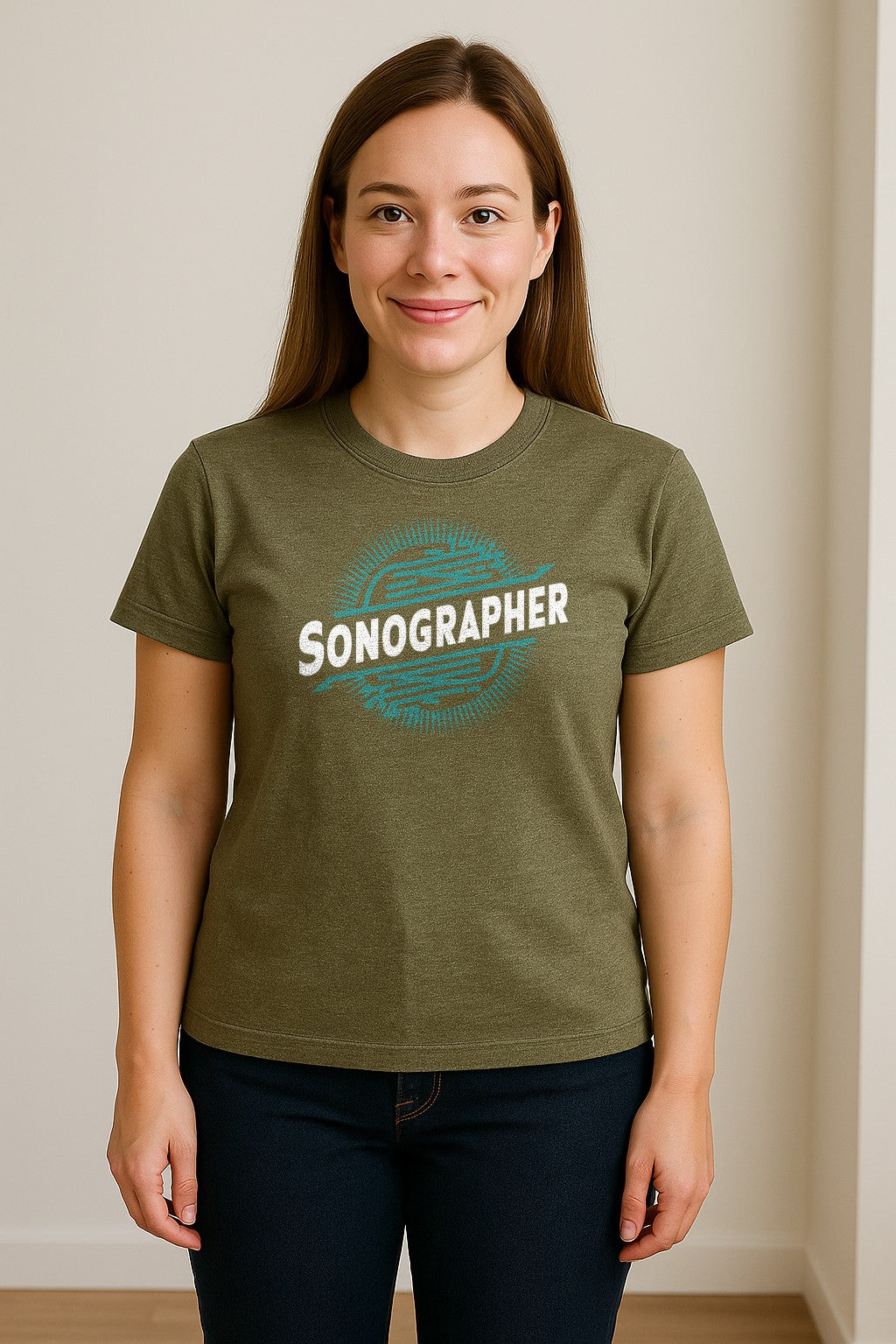 Sonographer T-Shirt, Ultrasound Heartbeat Graphic Tee for Medical Imaging Tech Gifts