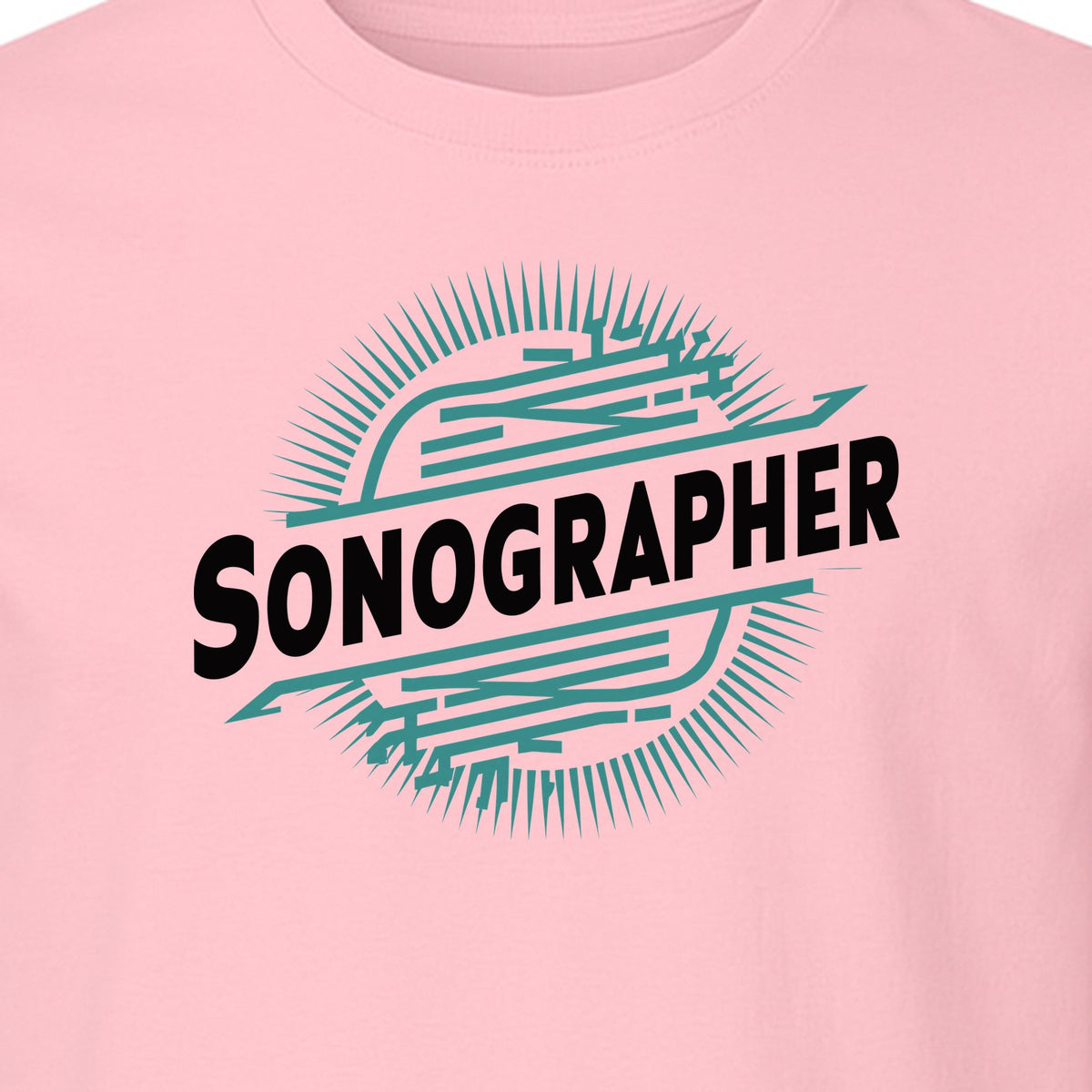 Sonographer T-Shirt, Ultrasound Heartbeat Graphic Tee for Medical Imaging Tech Gifts
