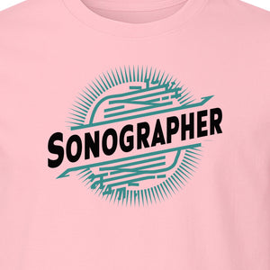 Sonographer T-Shirt, Ultrasound Heartbeat Graphic Tee for Medical Imaging Tech Gifts