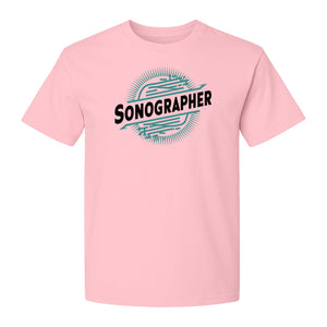 Sonographer T-Shirt, Ultrasound Heartbeat Graphic Tee for Medical Imaging Tech Gifts