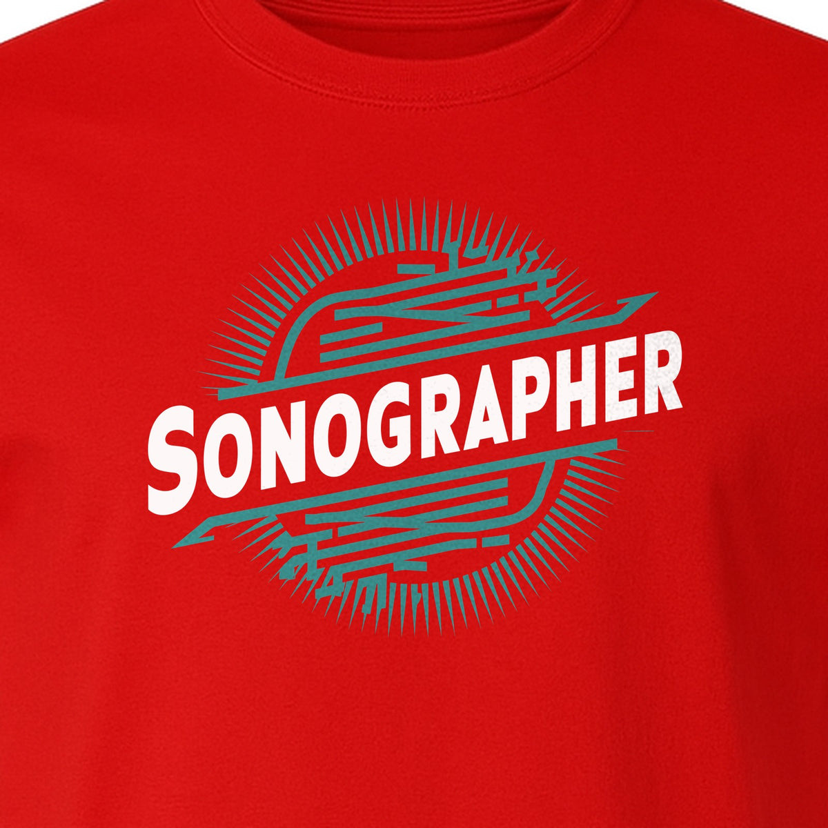 Sonographer T-Shirt, Ultrasound Heartbeat Graphic Tee for Medical Imaging Tech Gifts