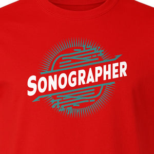 Sonographer T-Shirt, Ultrasound Heartbeat Graphic Tee for Medical Imaging Tech Gifts