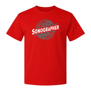 Sonographer T-Shirt, Ultrasound Heartbeat Graphic Tee for Medical Imaging Tech Gifts