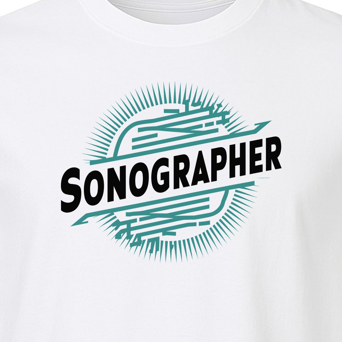 Sonographer T-Shirt, Ultrasound Heartbeat Graphic Tee for Medical Imaging Tech Gifts