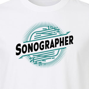 Sonographer T-Shirt, Ultrasound Heartbeat Graphic Tee for Medical Imaging Tech Gifts