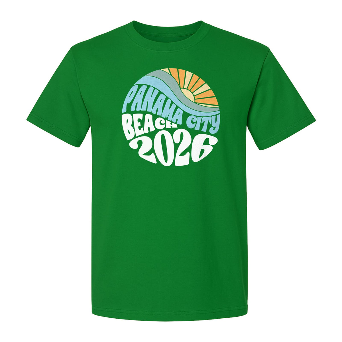 Panama City Beach 2026 T-Shirt, Retro Wave and Sun Vacation Tee for Family Trip Memories
