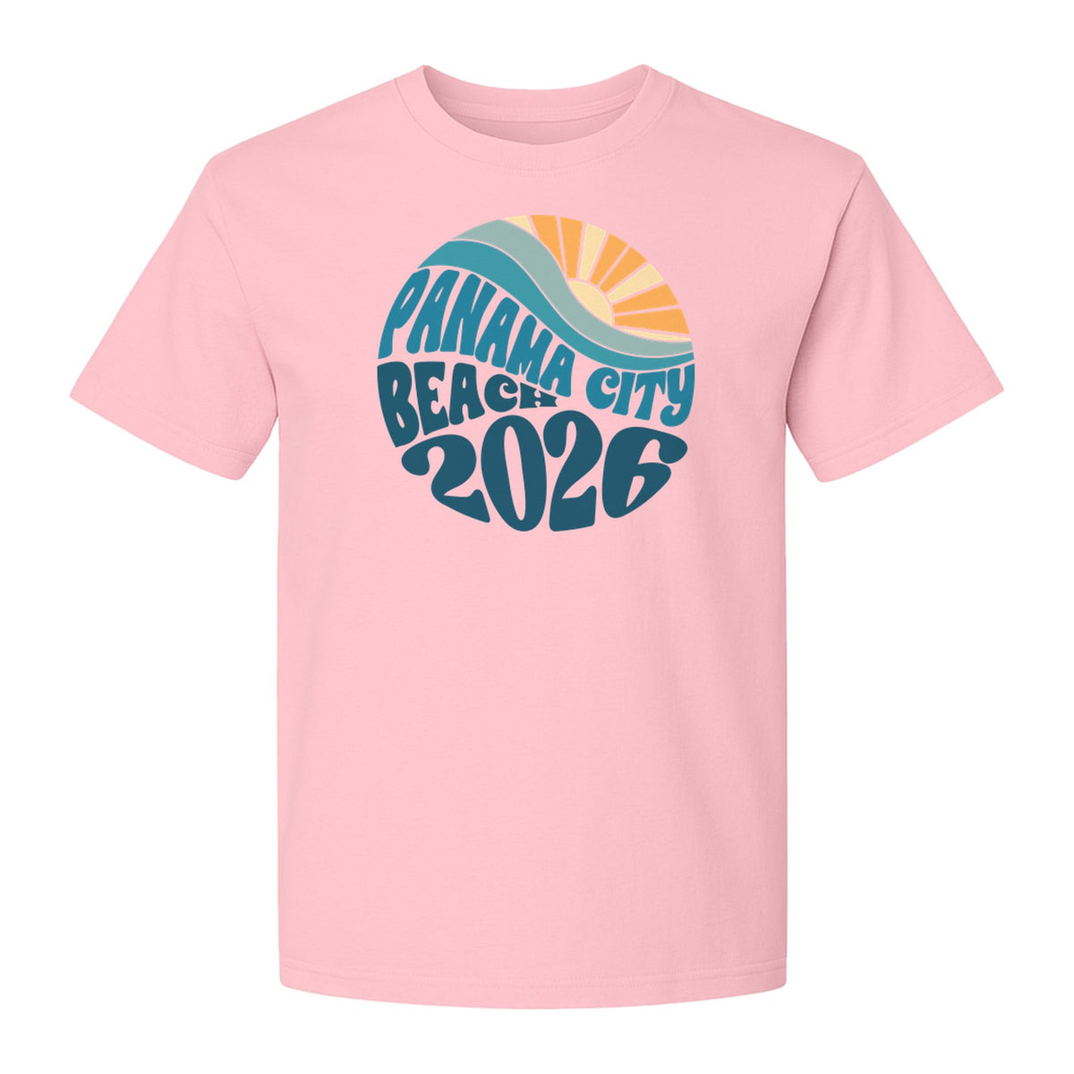 Panama City Beach 2026 T-Shirt, Retro Wave and Sun Vacation Tee for Family Trip Memories