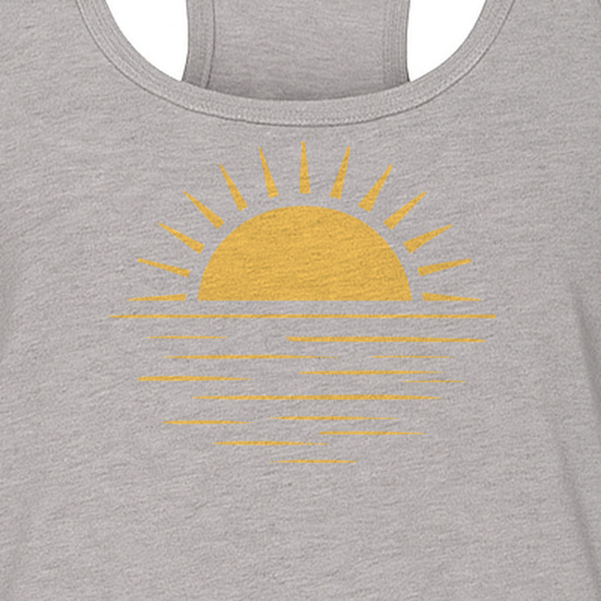 Retro Sun Horizon Women's Racerback Tank Top for Beach Days and Summer Vacations