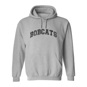 Bobcats Hoodie, Retro Varsity Arch Mascot Pullover for School Spirit and Game Day