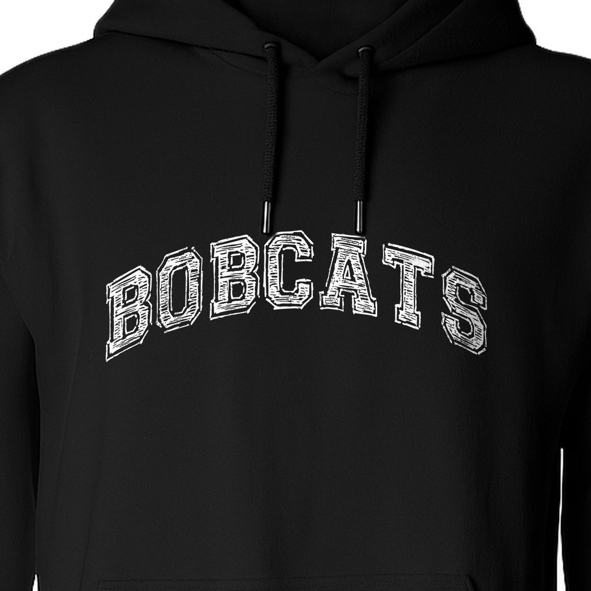 Bobcats Hoodie, Retro Varsity Arch Mascot Pullover for School Spirit and Game Day