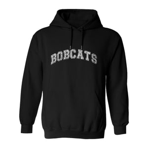 Bobcats Hoodie, Retro Varsity Arch Mascot Pullover for School Spirit and Game Day