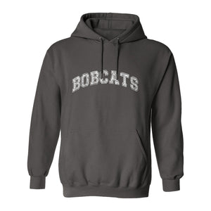 Bobcats Hoodie, Retro Varsity Arch Mascot Pullover for School Spirit and Game Day