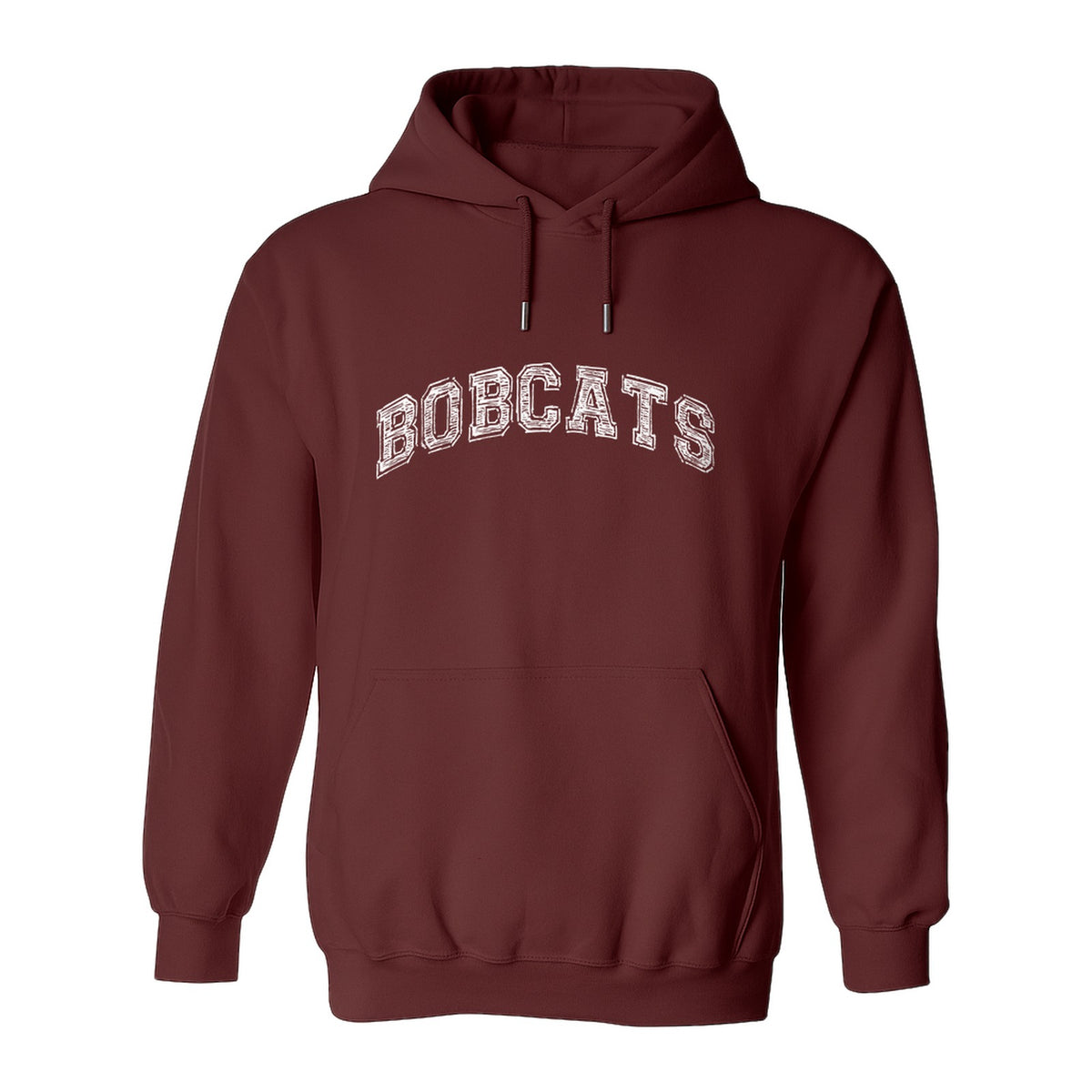 Bobcats Hoodie, Retro Varsity Arch Mascot Pullover for School Spirit and Game Day