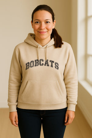 Bobcats Hoodie, Retro Varsity Arch Mascot Pullover for School Spirit and Game Day