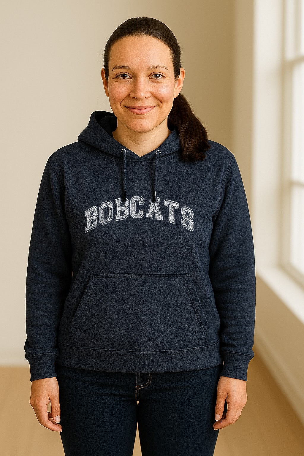 Bobcats Hoodie, Retro Varsity Arch Mascot Pullover for School Spirit and Game Day