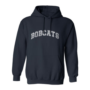 Bobcats Hoodie, Retro Varsity Arch Mascot Pullover for School Spirit and Game Day