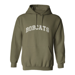 Bobcats Hoodie, Retro Varsity Arch Mascot Pullover for School Spirit and Game Day