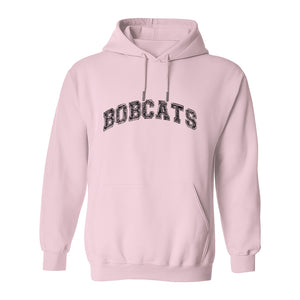 Bobcats Hoodie, Retro Varsity Arch Mascot Pullover for School Spirit and Game Day
