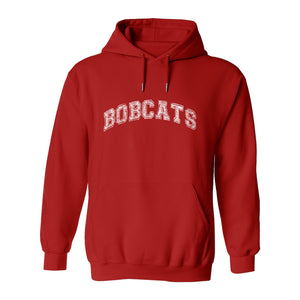 Bobcats Hoodie, Retro Varsity Arch Mascot Pullover for School Spirit and Game Day