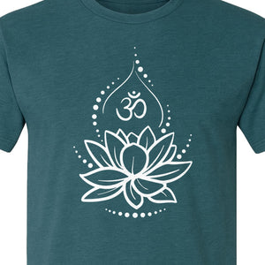 Lotus Flower Yoga T-Shirt, Spiritual Meditation Graphic for Mindful Practice, Instructors and Retreats
