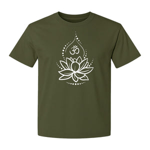 Lotus Flower Yoga T-Shirt, Spiritual Meditation Graphic for Mindful Practice, Instructors and Retreats