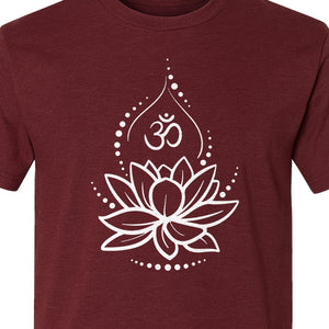 Lotus Flower Yoga T-Shirt, Spiritual Meditation Graphic for Mindful Practice, Instructors and Retreats