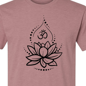 Lotus Flower Yoga T-Shirt, Spiritual Meditation Graphic for Mindful Practice, Instructors and Retreats