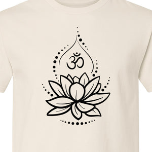 Lotus Flower Yoga T-Shirt, Spiritual Meditation Graphic for Mindful Practice, Instructors and Retreats