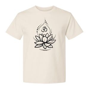 Lotus Flower Yoga T-Shirt, Spiritual Meditation Graphic for Mindful Practice, Instructors and Retreats