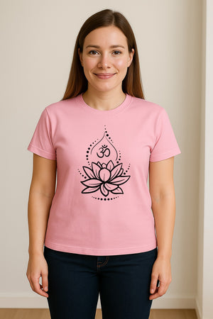 Lotus Flower Yoga T-Shirt, Spiritual Meditation Graphic for Mindful Practice, Instructors and Retreats