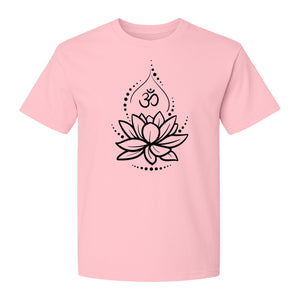 Lotus Flower Yoga T-Shirt, Spiritual Meditation Graphic for Mindful Practice, Instructors and Retreats
